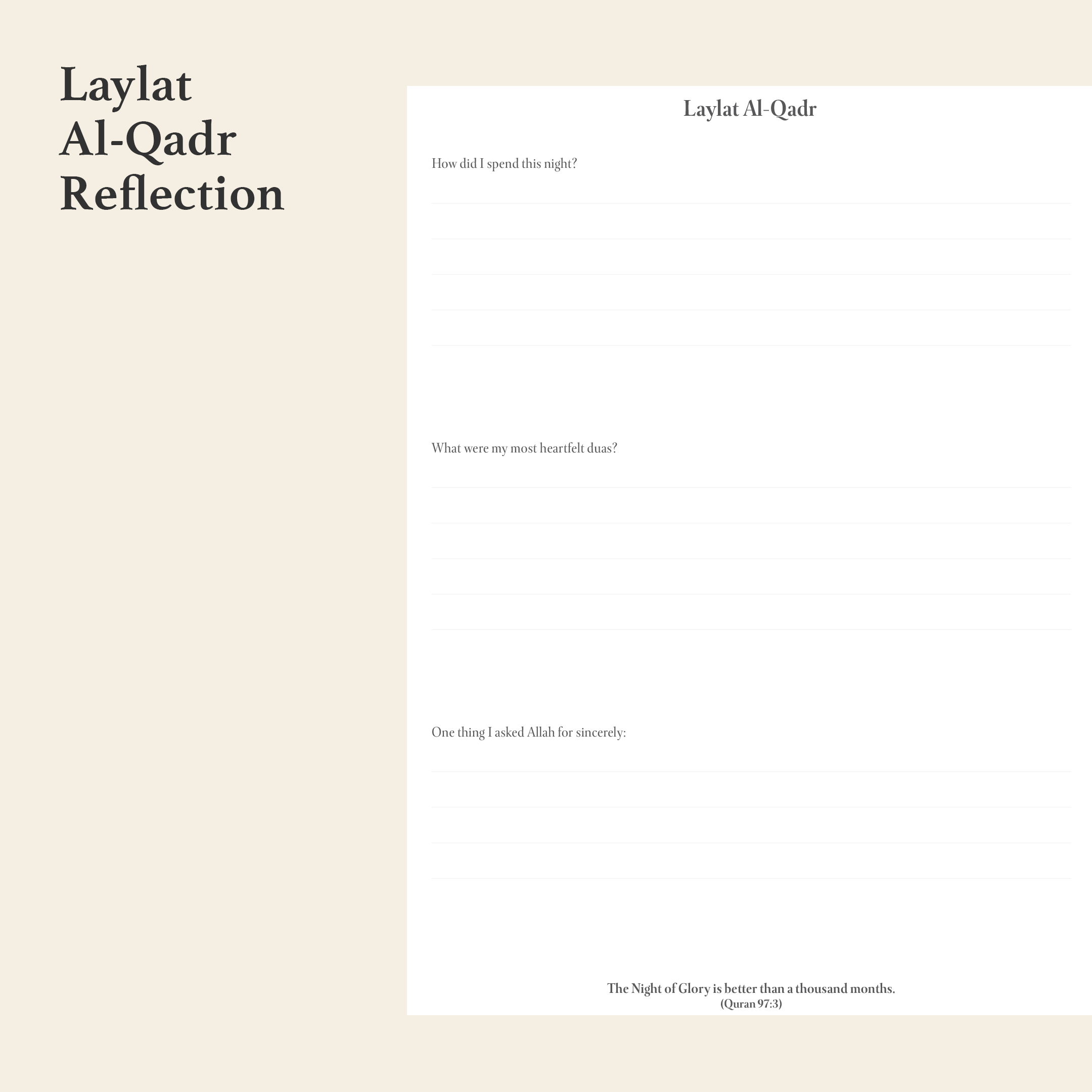 Ramadan Planner 2026 | Guided Daily Islamic Planner for Prayer, Quran & Reflection