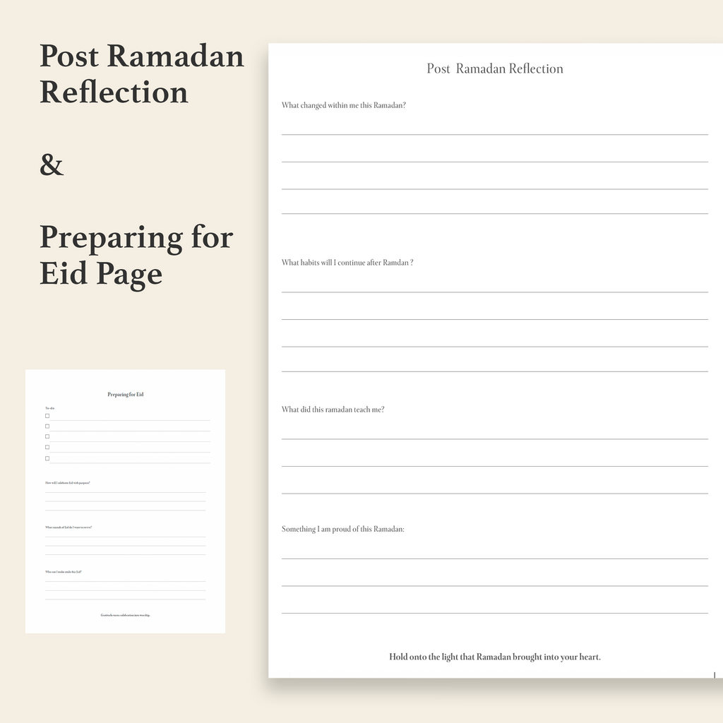 Ramadan Planner 2026 | Guided Daily Islamic Planner for Prayer, Quran & Reflection