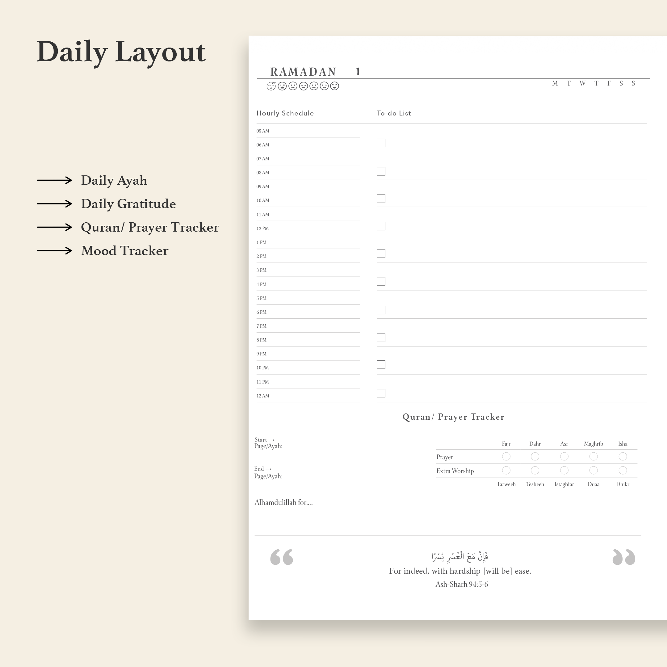 Ramadan Planner 2026 | Guided Daily Islamic Planner for Prayer, Quran & Reflection