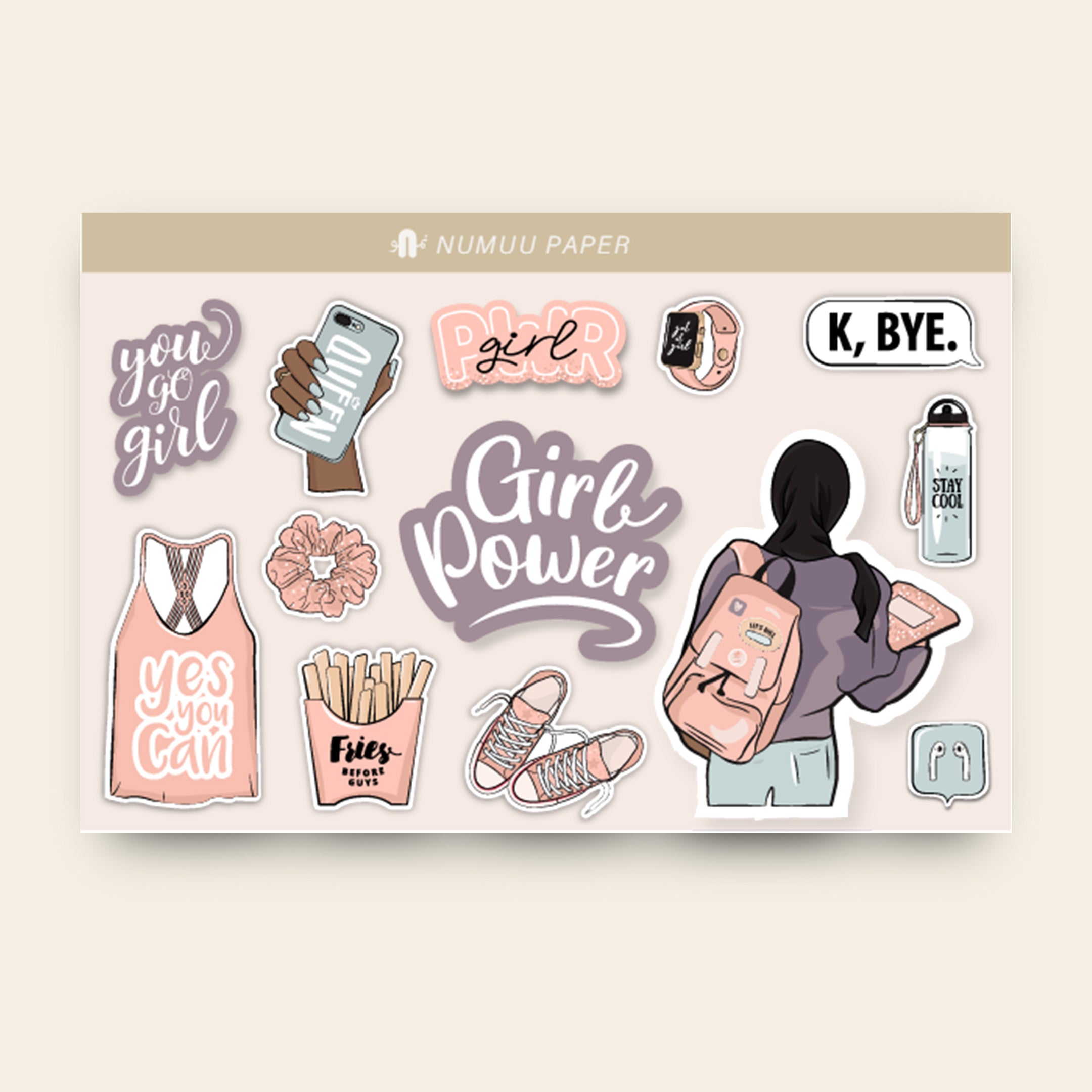 Girl Power Sticker Sheet.
