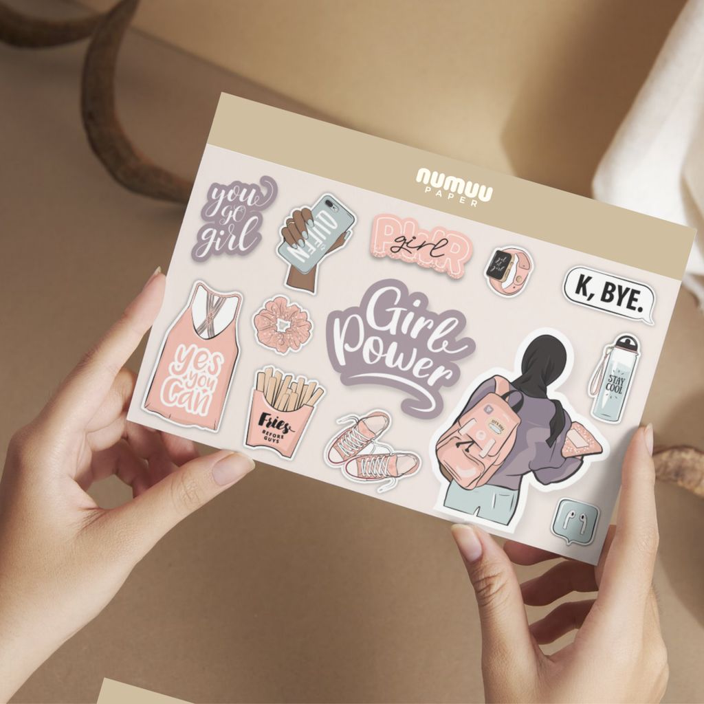 Girl Power Sticker Sheet.