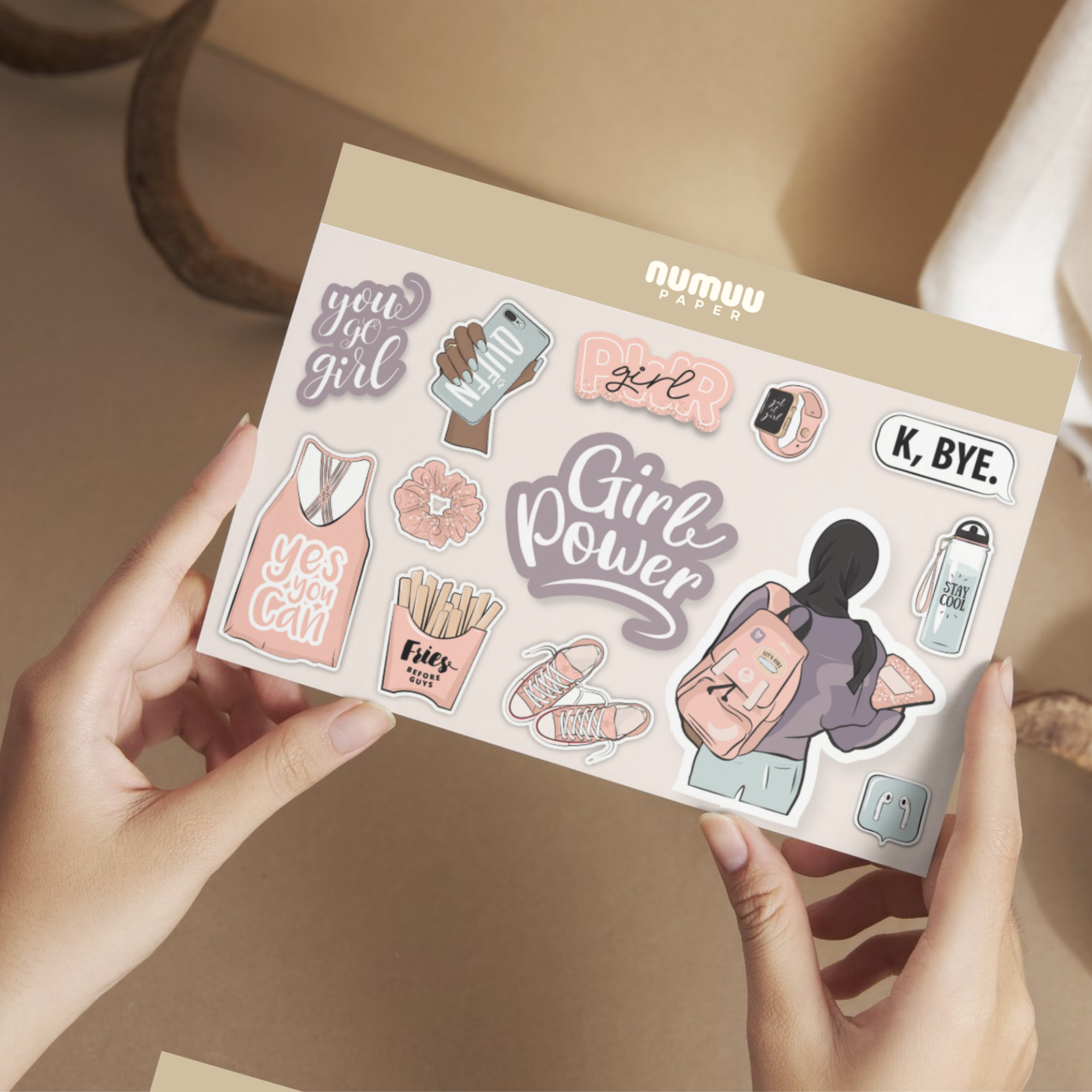 Girl Power Sticker Sheet.