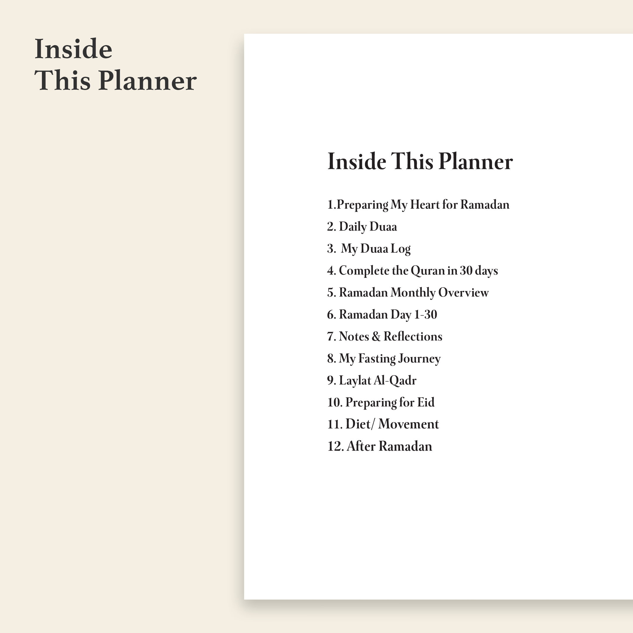 Ramadan Planner 2026 | Guided Daily Islamic Planner for Prayer, Quran & Reflection