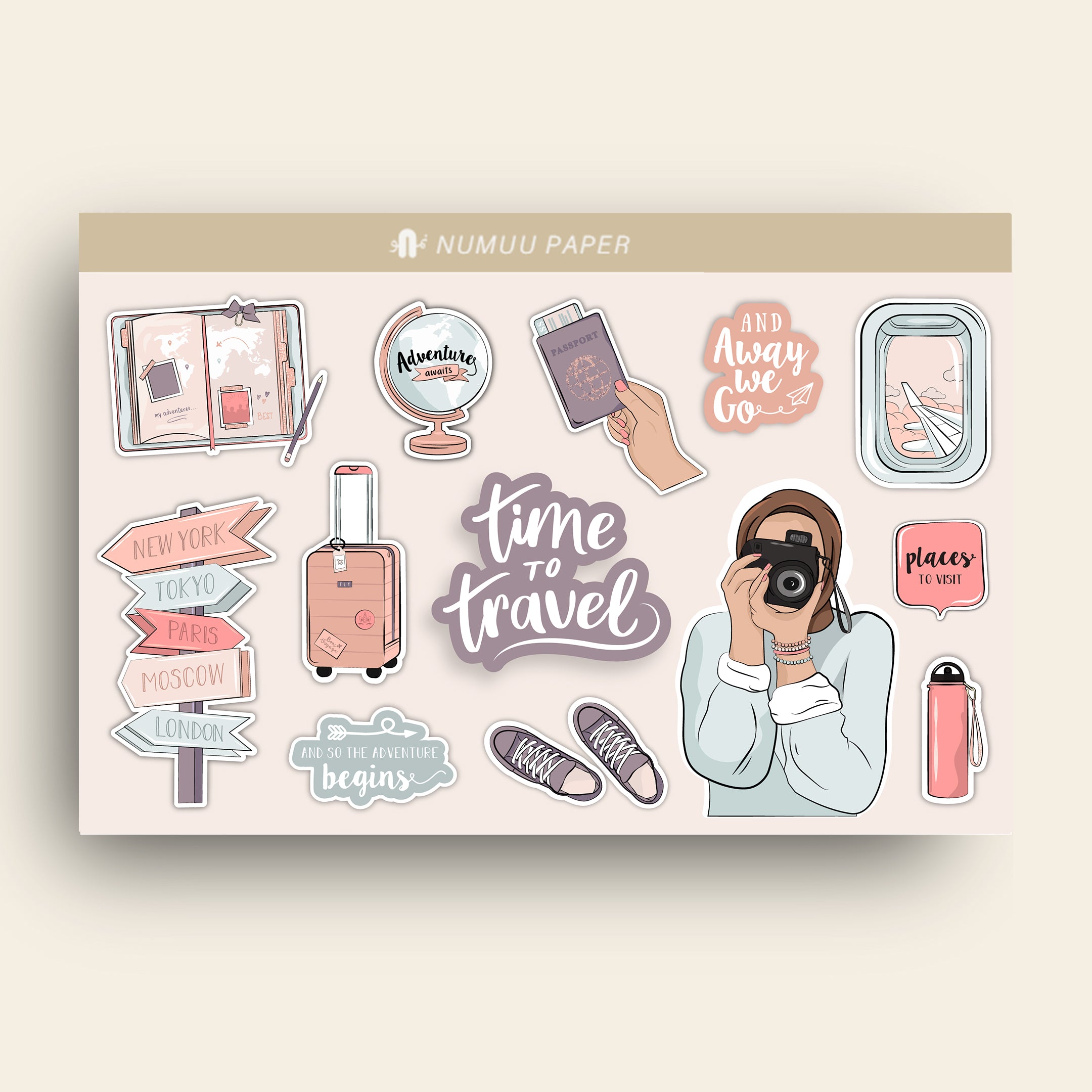 Time to Travel Sticker Sheet.