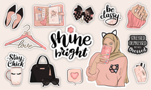 Load image into Gallery viewer, Muslim Shine bright Girl Stickers
